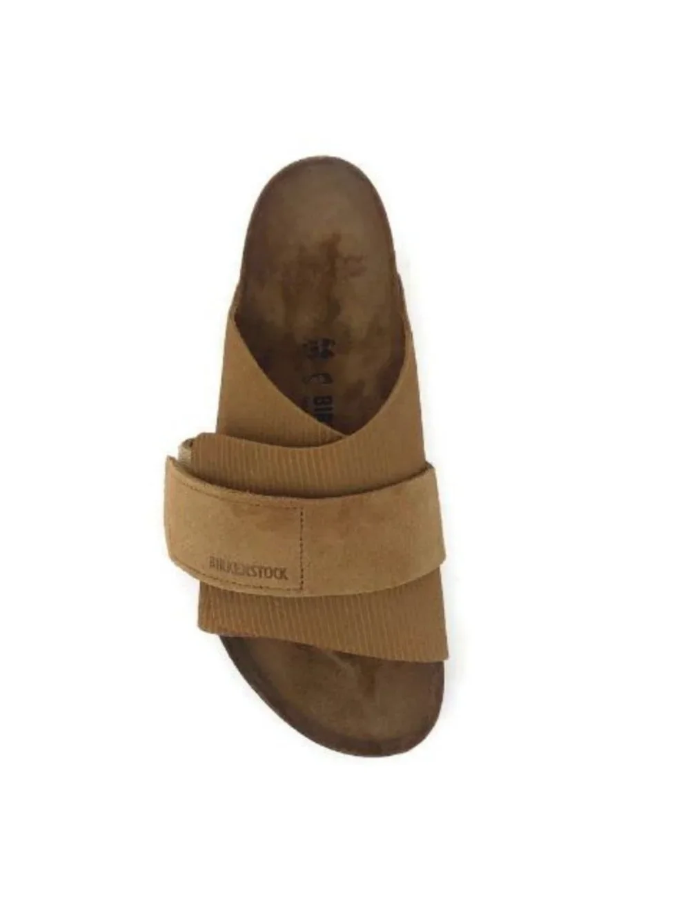Birkenstock Kyoto Suede Embossed Sandals Mens 11 Corduroy Cork Brown Regular